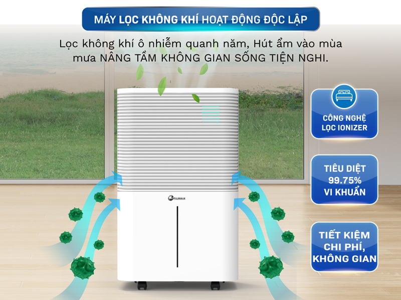 Máy hút ẩm dân dụng Fujihaia DH25W - Hàng chính hãng