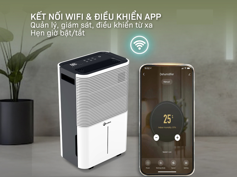 Máy hút ẩm dân dụng Fujihaia DH25W - Hàng chính hãng