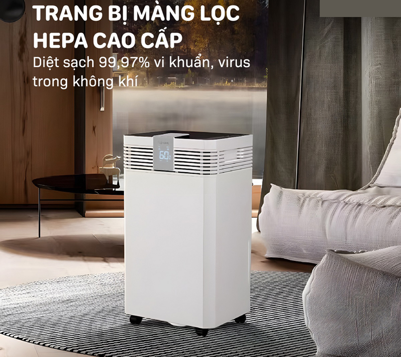 Máy hút ẩm Fujihome DH60W-HEPA  - Hàng chính hãng