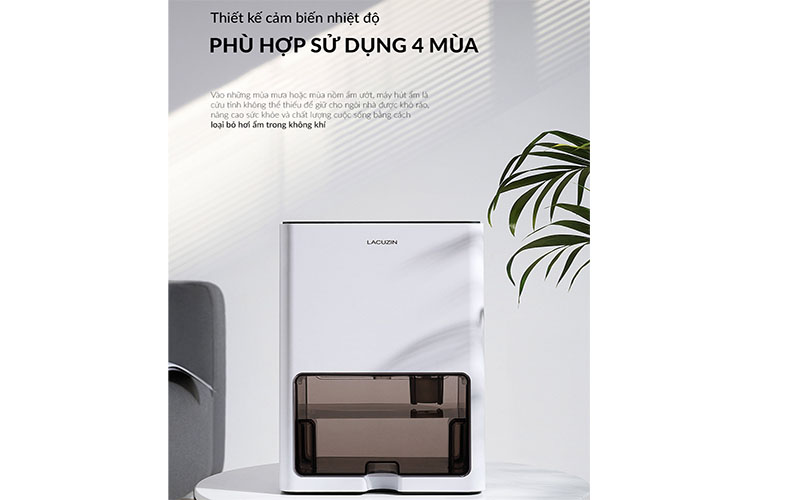 Máy hút ẩm kép Lacuzin LCZ100WT - Hàng chính hãng