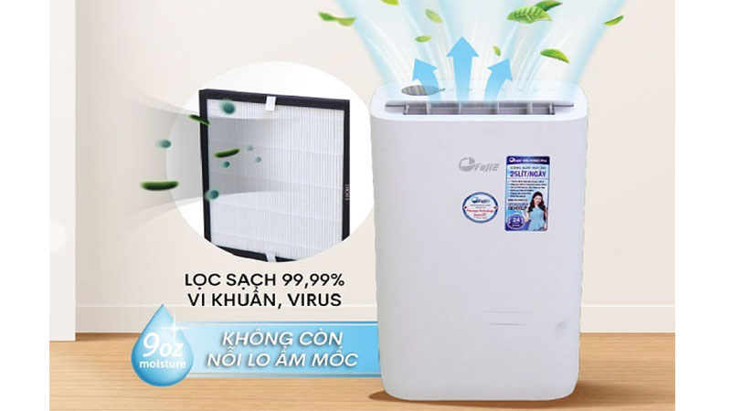 Máy hút ẩm kết hợp lọc không khí FujiE HM-925EC Pro - Hàng chính hãng