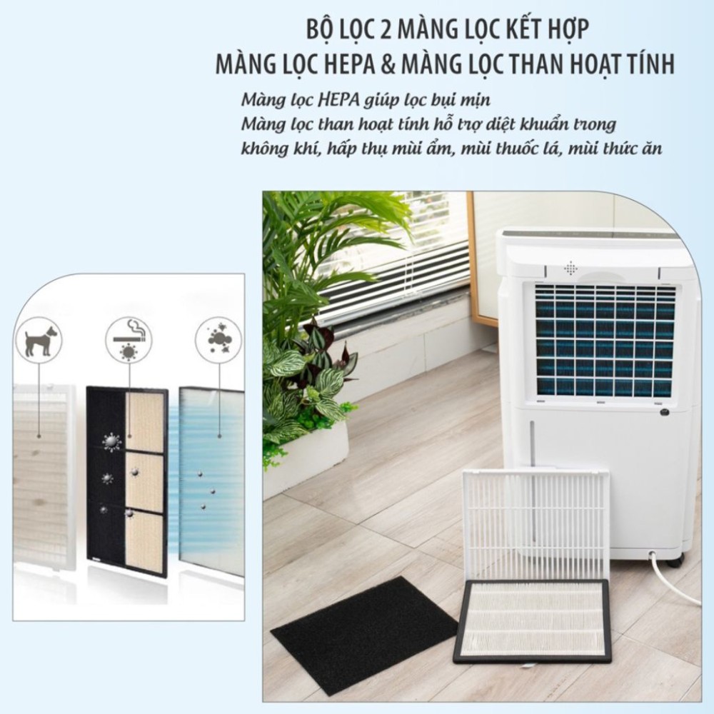 Máy hút ẩm kết hợp lọc không khí Kalpen Q1 - Hàng chính hãng
