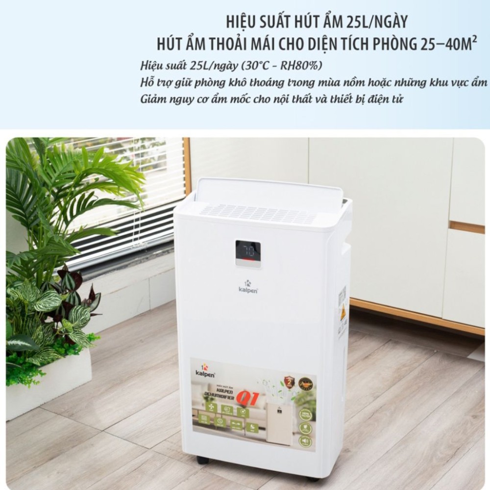 Máy hút ẩm kết hợp lọc không khí Kalpen Q1 - Hàng chính hãng