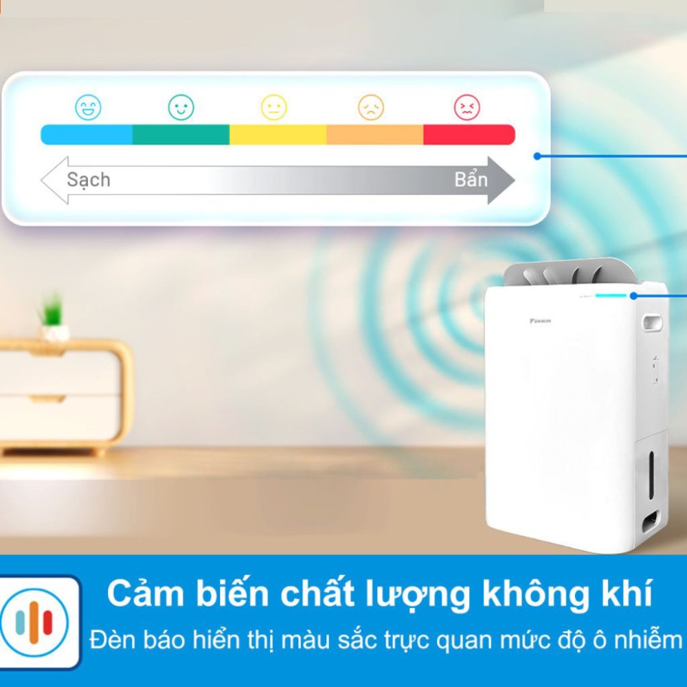 Máy hút ẩm và lọc không khí Daikin JPF12AV2  - Hàng chính hãng