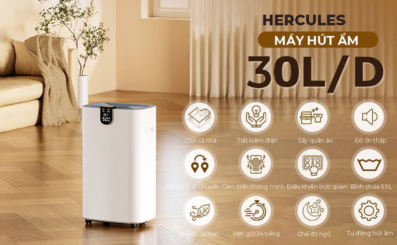 Máy hút ẩm và lọc không khí U Ultty HERCULES - Hàng chính hãng