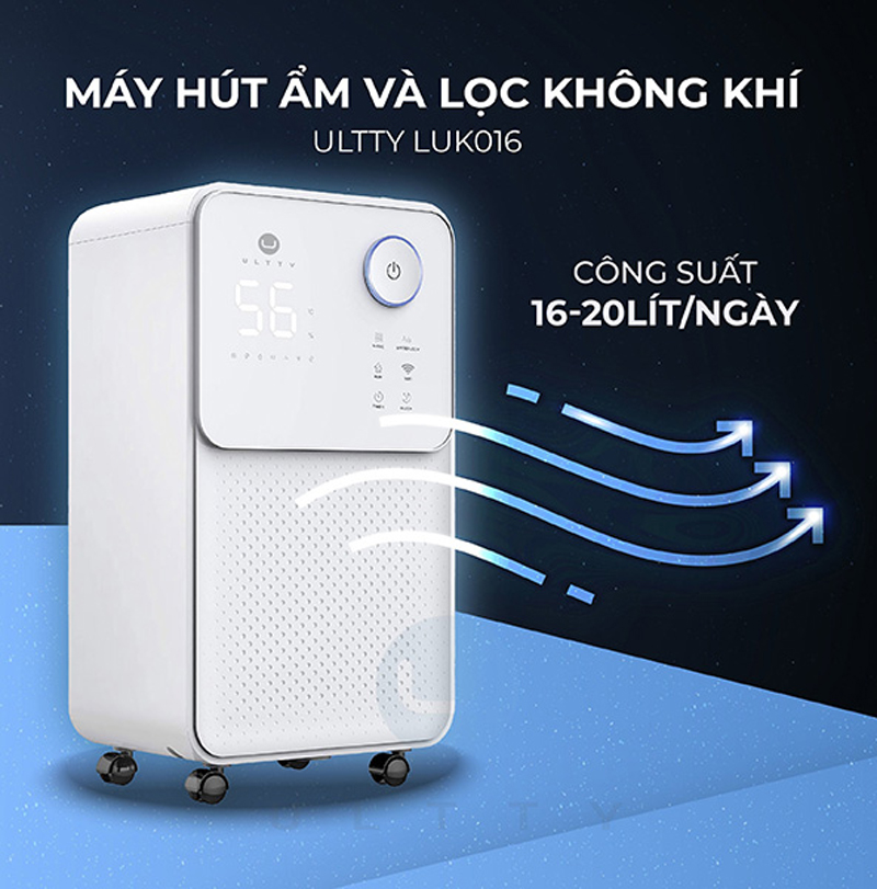 Máy hút ẩm và lọc không khí Ultty LUK016 - Hàng chính hãng