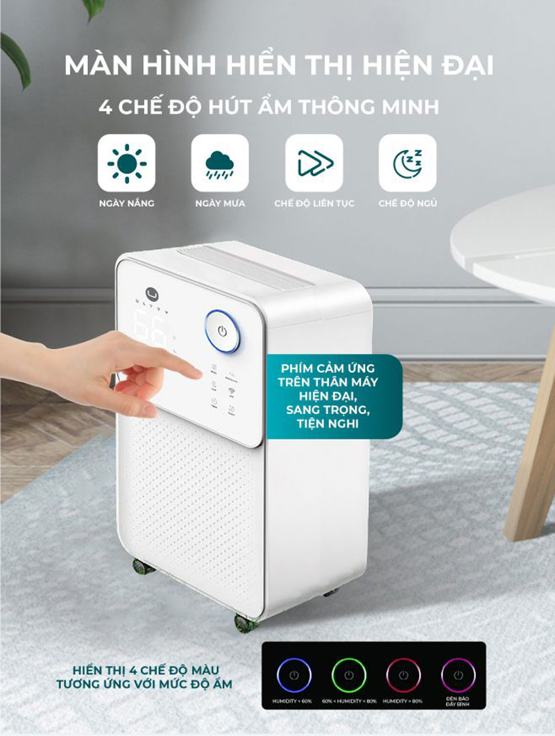 Máy hút ẩm và lọc không khí Ultty LUK016 - Hàng chính hãng