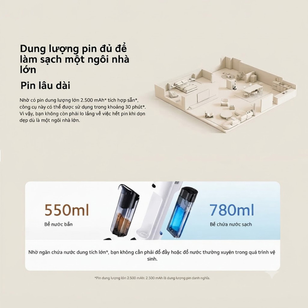 Máy hút bụi Xiaomi Truclean W20 Wet Dry Vacuum EU BHR8833EU - Hàng chính hãng