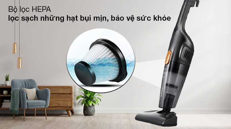 Máy hút bụi cầm tay Deerma DX115C - Hàng chính hãng