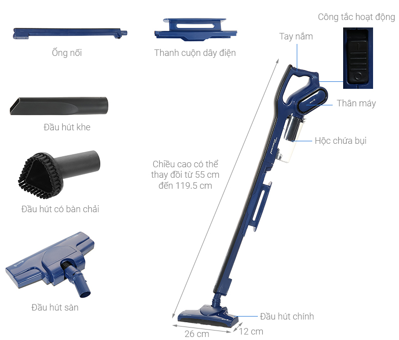 Máy hút bụi cầm tay Deerma DX810 - Hàng chính hãng