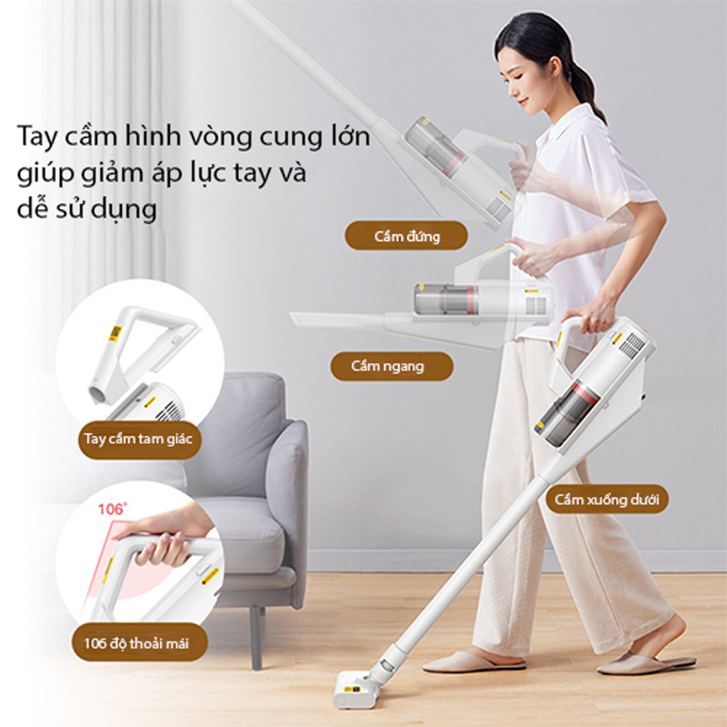 Máy hút bụi cầm tay Deerma DX888 - Hàng chính hãng