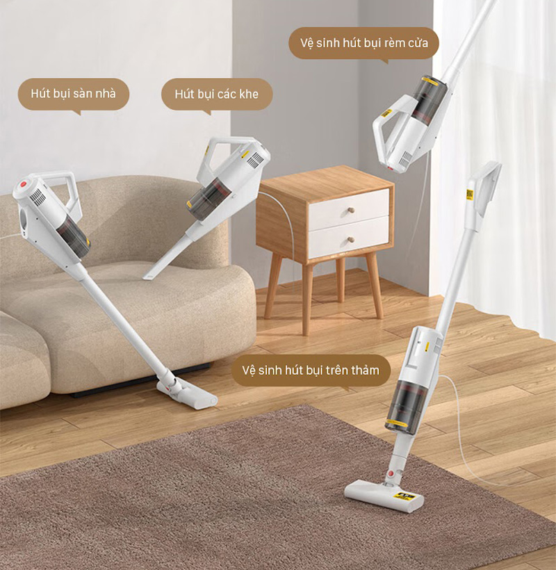 Máy hút bụi cầm tay Deerma DX888 - Hàng chính hãng