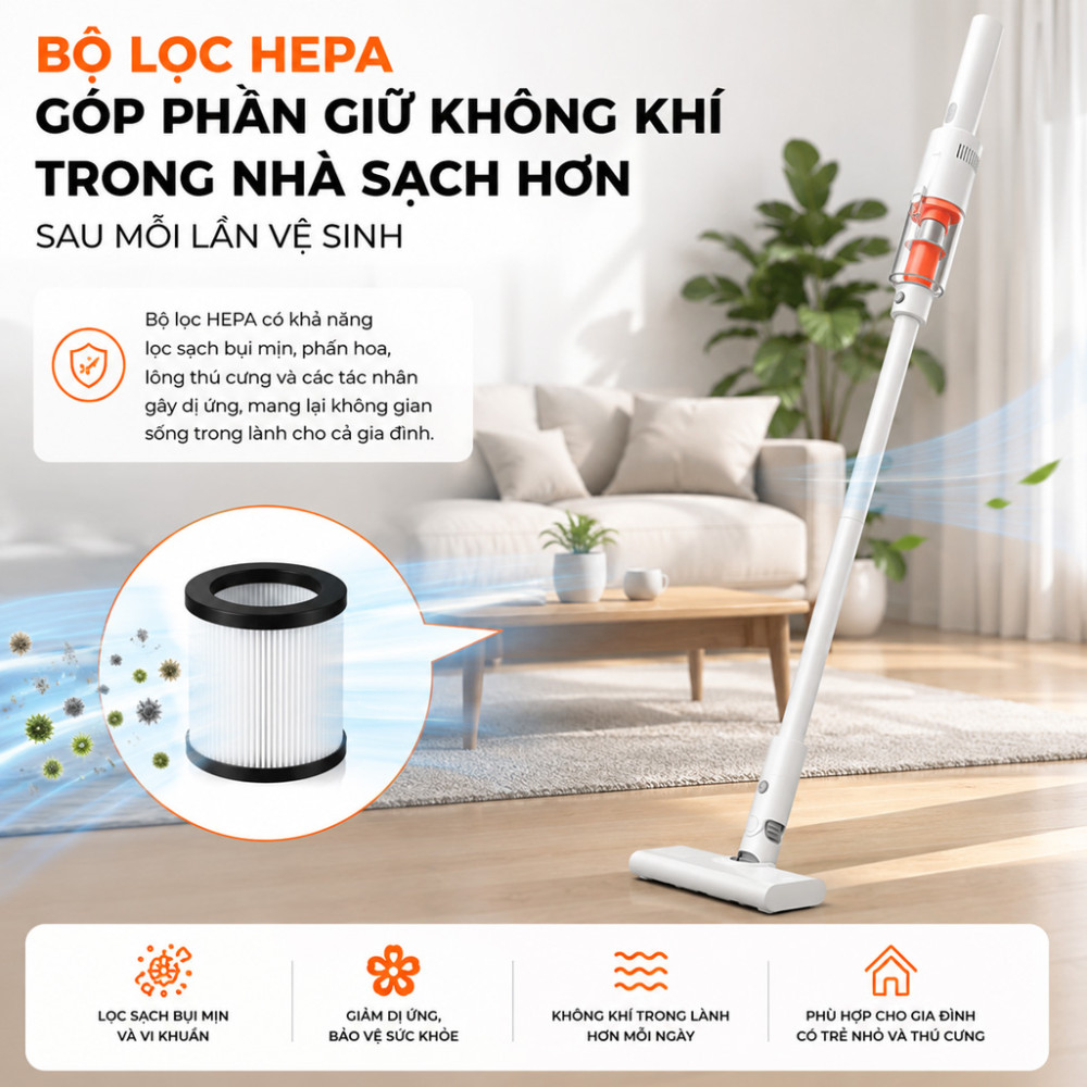 Máy hút bụi cầm tay không dây Xiaomi BHR08JYGL - Hàng chính hãng