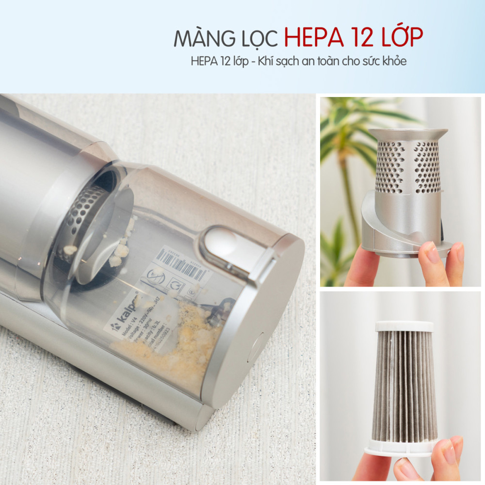 Máy hút bụi giường nệm diệt khuẩn UV Kalpen V4 - Hàng chính hãng
