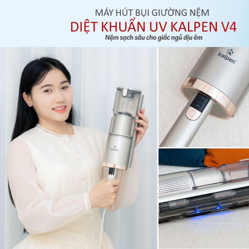 Máy hút bụi giường nệm diệt khuẩn UV Kalpen V4 - Hàng chính hãng