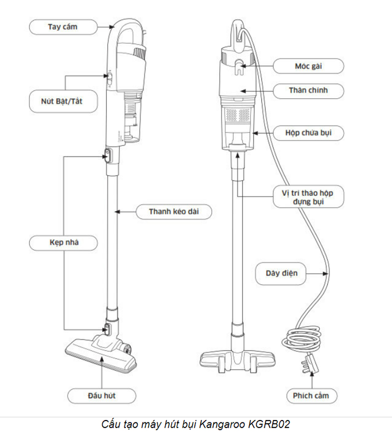 Máy hút bụi Kangaroo KGRB02 - Hàng chính hãng