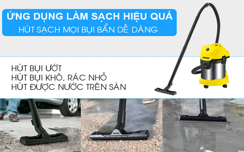 Máy hút bụi khô ướt Karcher WD3 Premium - Hàng chính hãng