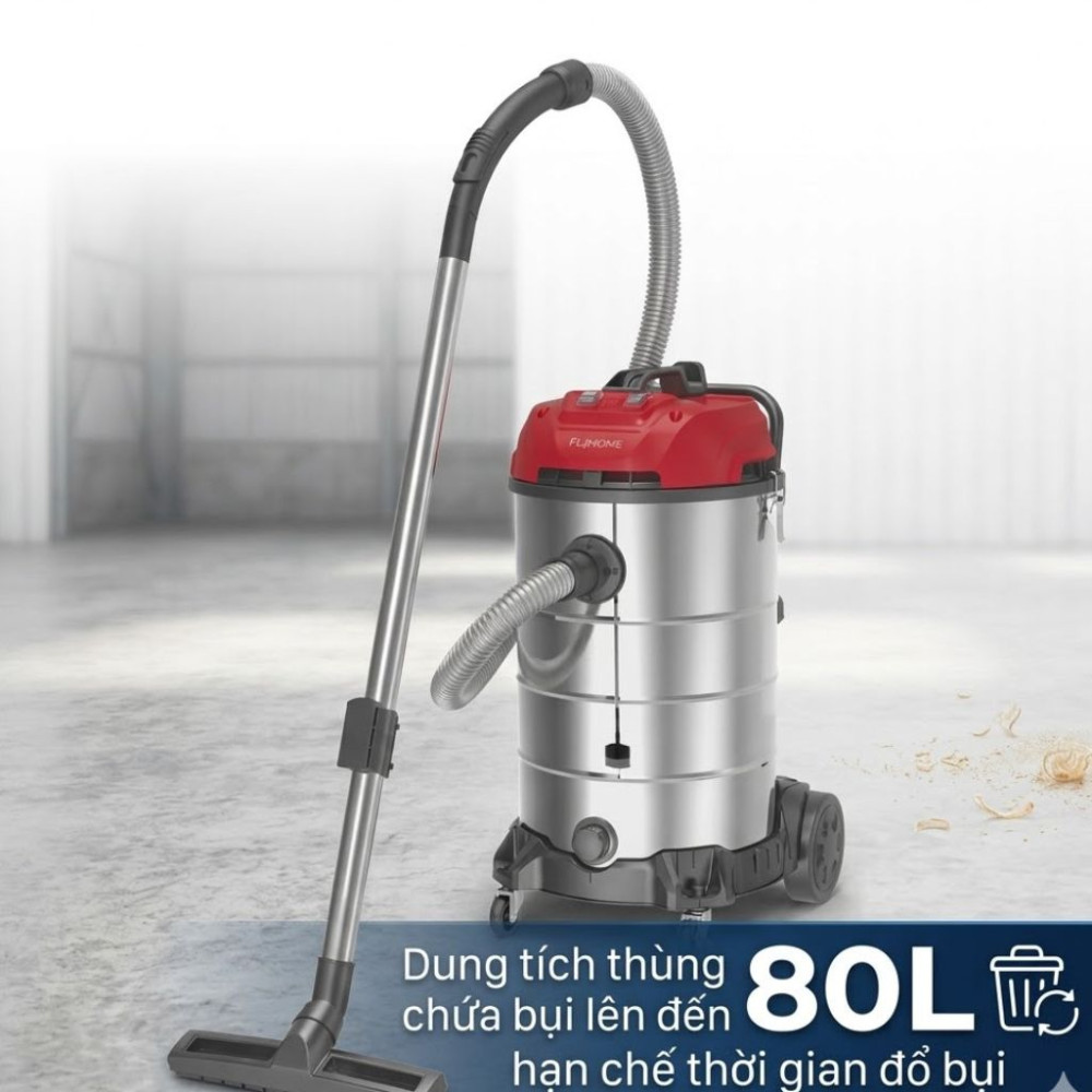 Máy hút bụi công nghiệp khô và ướt Fujihome VC80N - Hàng chính hãng