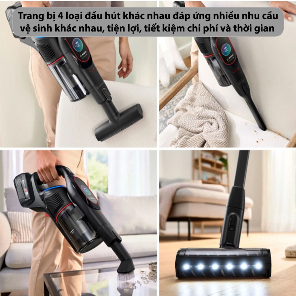 Máy hút bụi không dây Bosch BCS1051POW - Hàng chính hãng