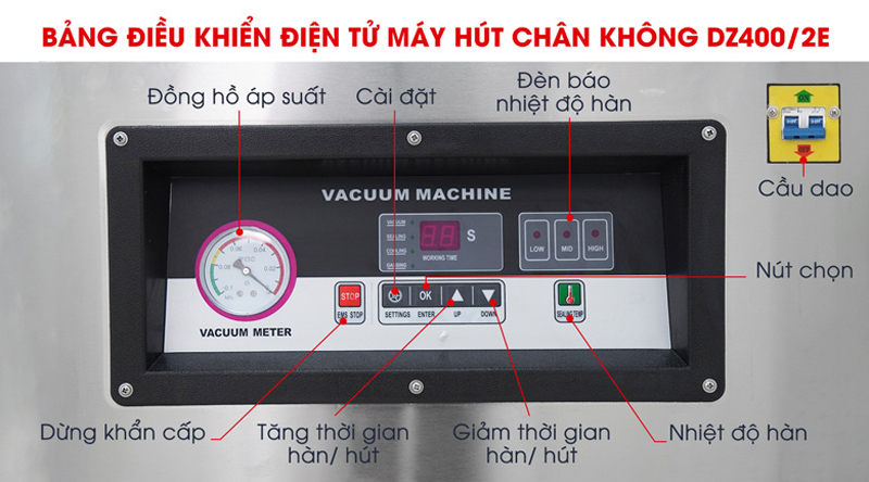 Máy hút chân không NewSun DZ400/2E - Hàng chính hãng