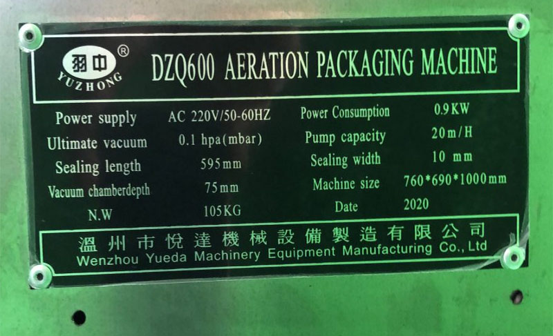 Máy hút chân không công nghiệp Yuzhong DZQ-600 - Hàng chính hãng