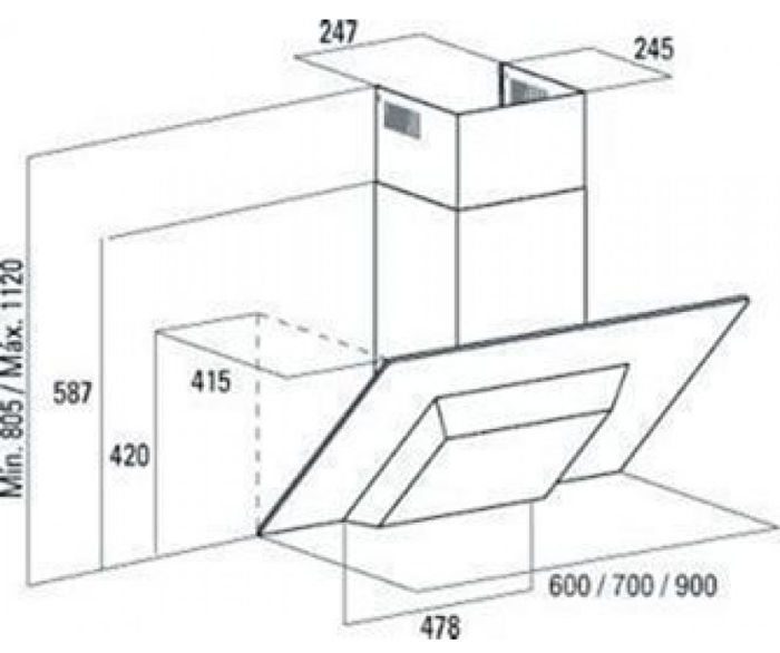 Máy hút mùi Cata Z600 5P GLASS - Hàng chính hãng