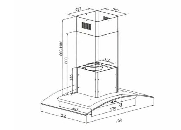 Máy hút khói khử mùi Arber AB-700E - Hàng chính hãng
