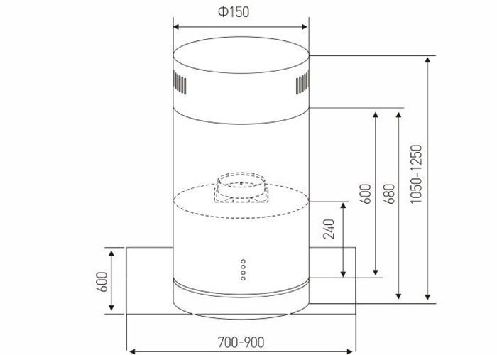 Máy hút khói khử mùi Arber AB-700S - Hàng chính hãng