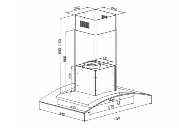 Máy hút khói khử mùi Arber AB-700VE - Hàng chính hãng