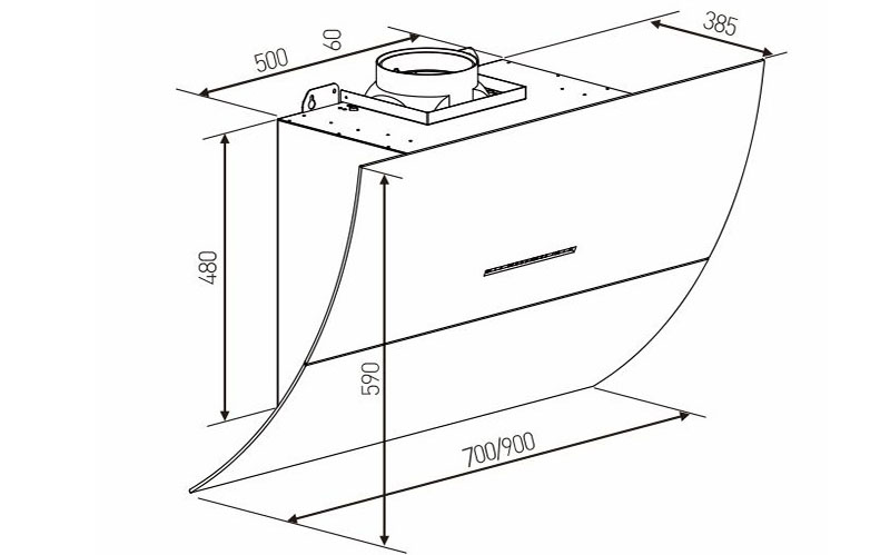 Máy hút khói khử mùi Arber AB-8801 - Hàng chính hãng