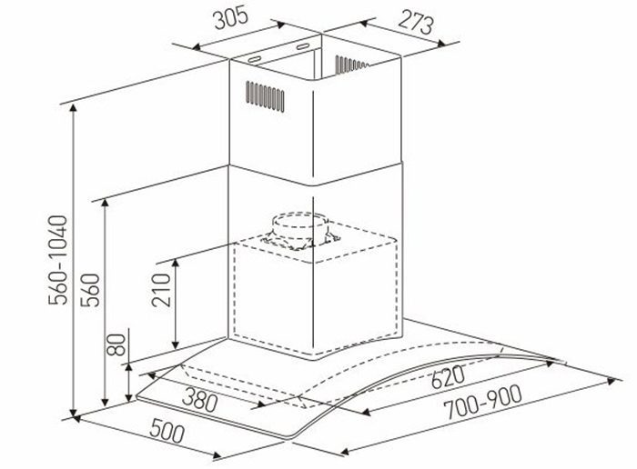 Máy hút khói khử mùi Arber AB-900B - Hàng chính hãng