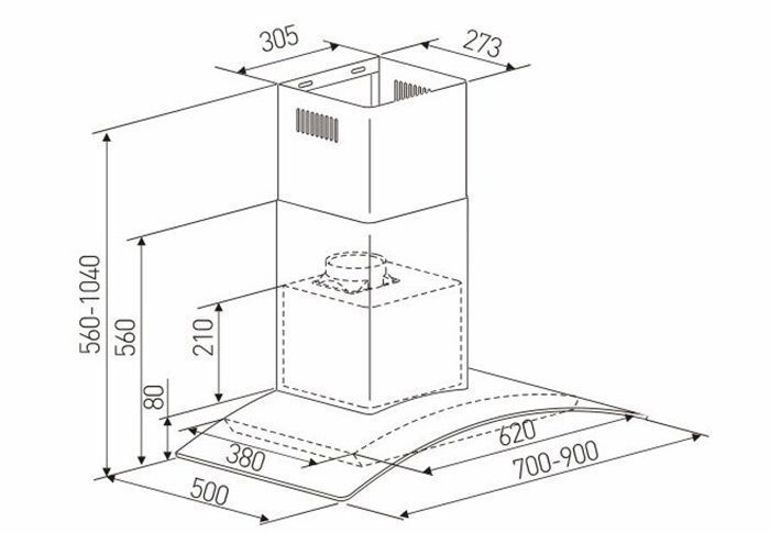 Máy hút khói khử mùi Arber AB-900N - Hàng chính hãng
