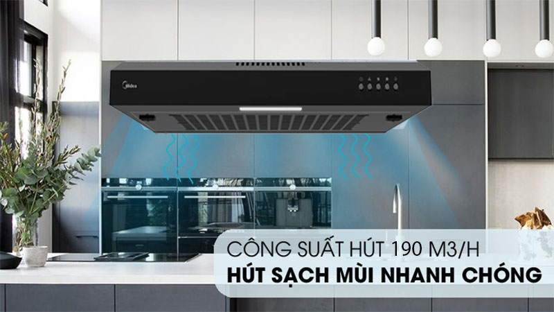 Máy hút khói khử mùi Midea 60F17 - Hàng chính hãng