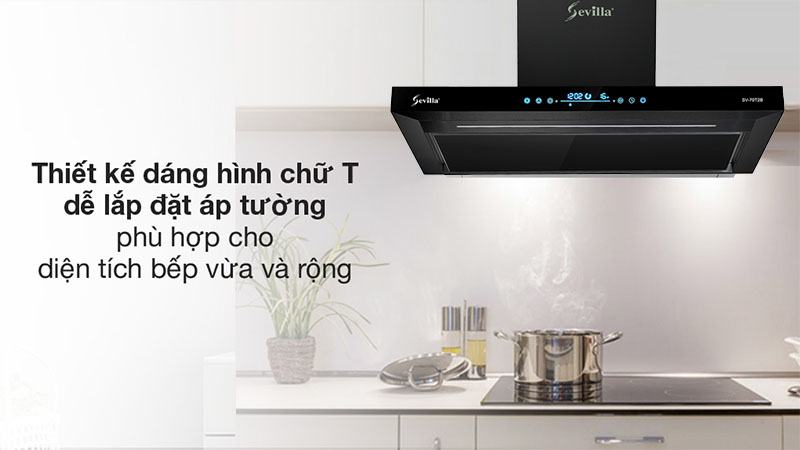 Máy hút khói khử mùi Sevilla SV-70T2B - Hàng chính hãng