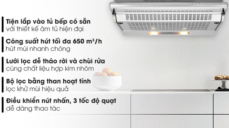 Máy hút khói khử mùi Torino FS303GE2XK23PU3V2LIX/F/70 - Hàng chính hãng