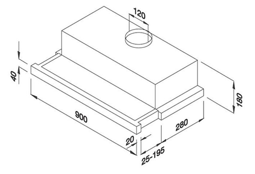 Máy hút khói khử mùi âm tủ Malloca K1509 TC - Hàng chính hãng