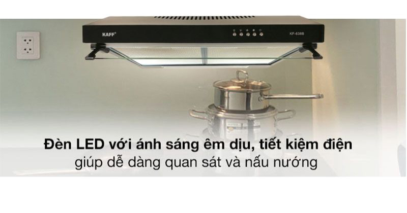Máy hút mùi cổ điển Kaff KF-738B - Hàng chính hãng