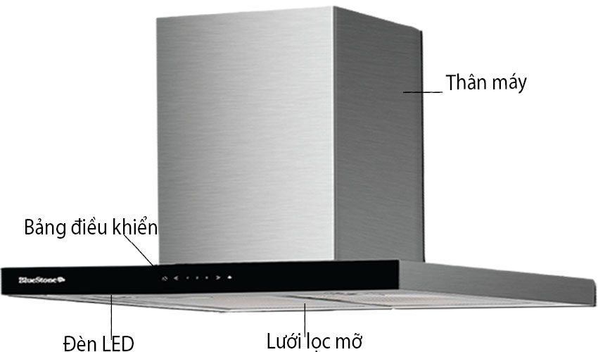 Máy hút mùi Bluestone HOB-8739 - Hàng chính hãng