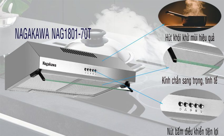 Máy hút mùi Nagakawa NAG1801-70T - Hàng chính hãng