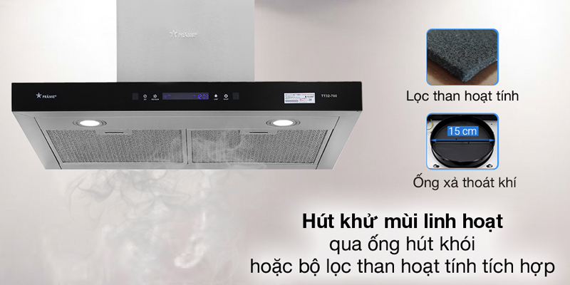 Máy hút mùi chữ T Pramie TT22-700 - Hàng chính hãng