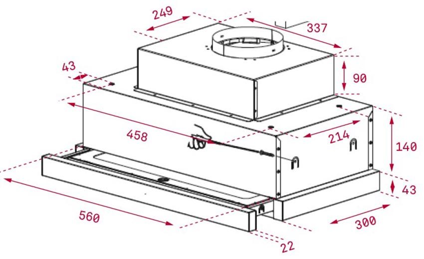 Máy hút mùi Teka CNL 6815 PLUS S/STEEL - Hàng chính hãng