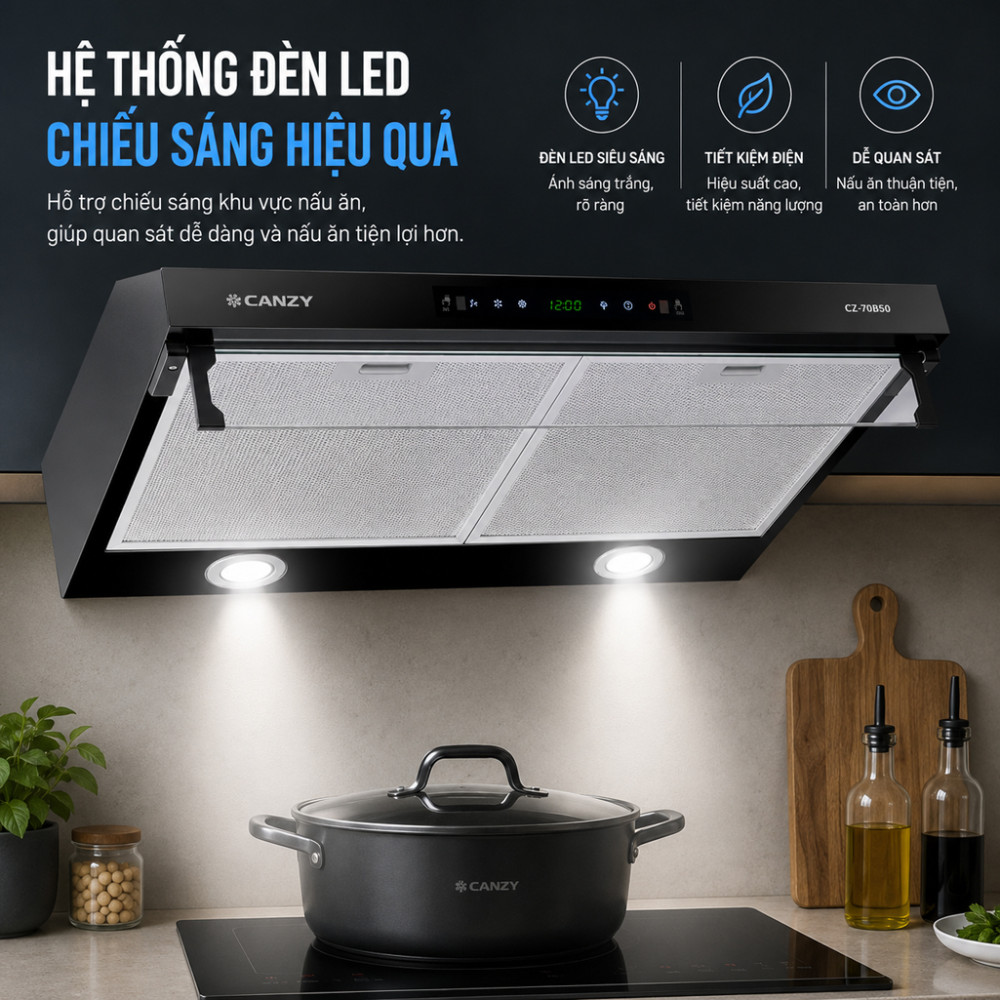 Máy hút mùi âm tủ Canzy CZ 70B50/60B50 - Hàng chính hãng