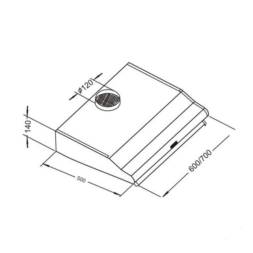 Máy hút mùi âm tủ Eurosun EH-60C15B - Hàng chính hãng