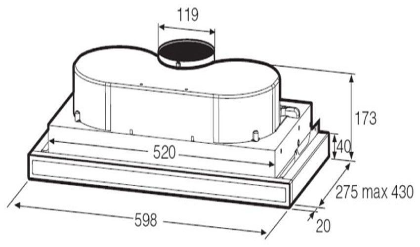 Máy hút mùi âm tủ Fagor AF3-647X - Hàng chính hãng