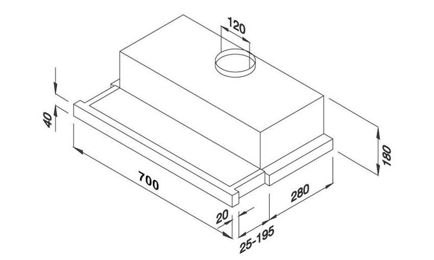 Máy hút mùi âm tủ Malloca K1507 - Hàng chính hãng