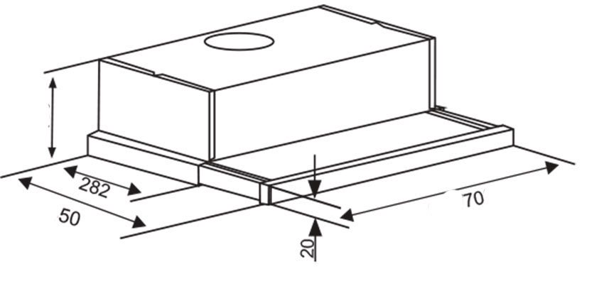 Máy hút mùi âm tủ Sevilla SV-700C - Hàng chính hãng