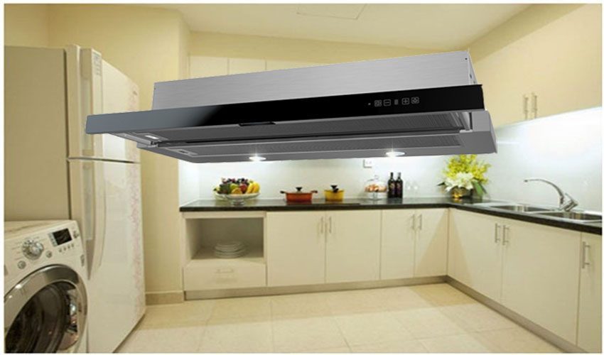 Máy hút mùi âm tủ Steiger Corona Touch 90 Black - Hàng chính hãng