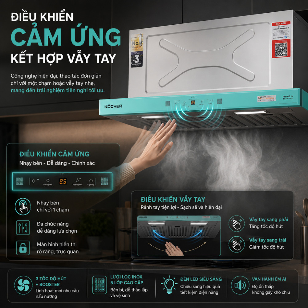 Máy hút mùi âm tủ Turbo X-350N - Hàng chính hãng