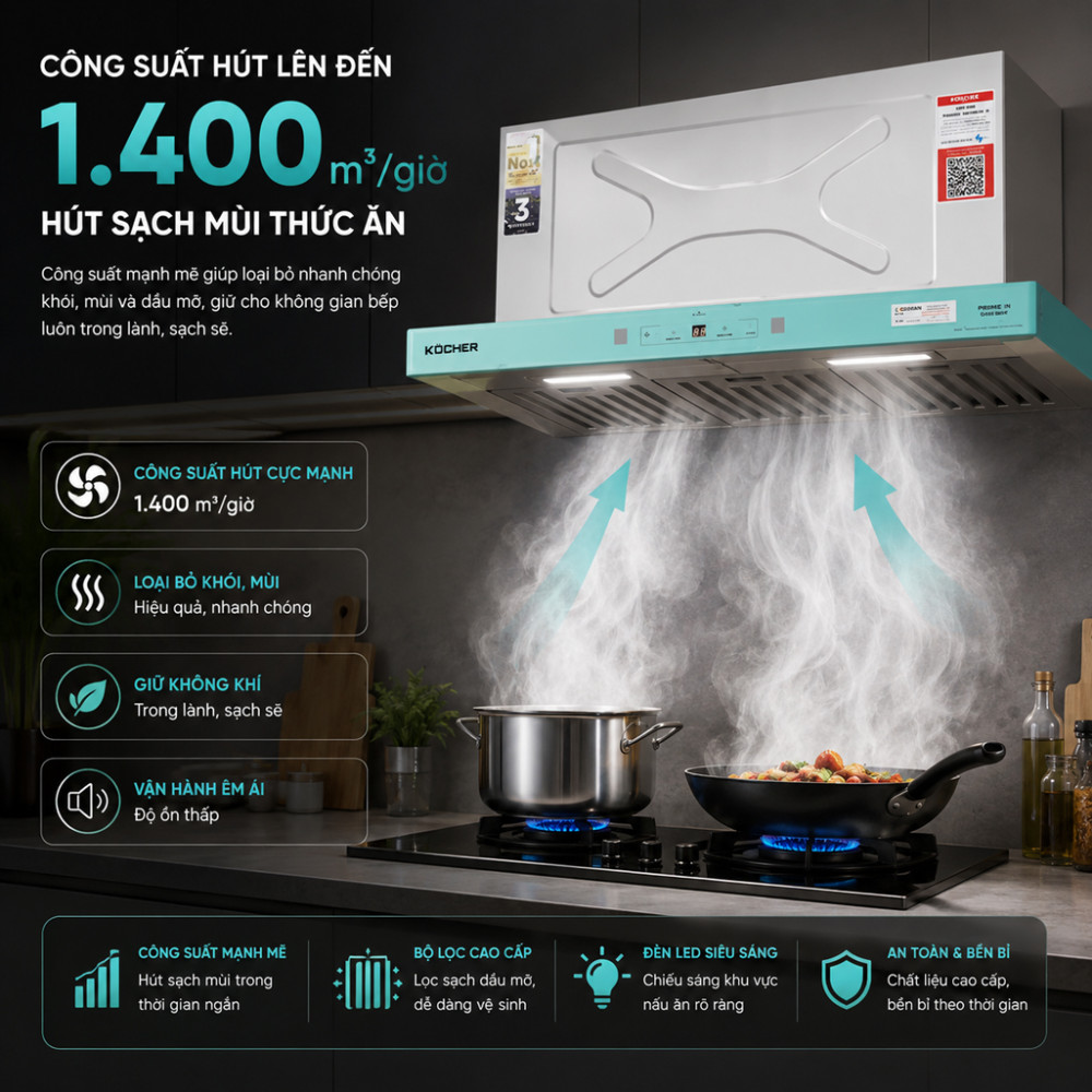 Máy hút mùi âm tủ Turbo X-350N - Hàng chính hãng