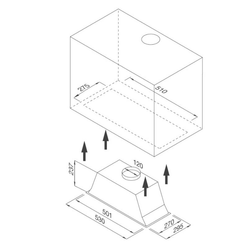 Máy hút mùi âm tủ Malloca K1153 - Hàng chính hãng